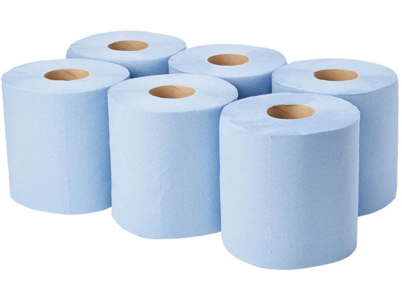 BLUE CENTREFEED ROLLS- PACK OF 6