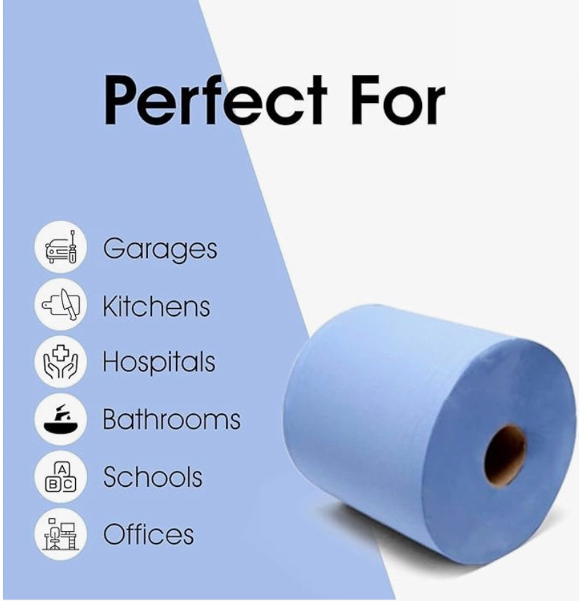 BLUE CENTREFEED ROLLS- PACK OF 6