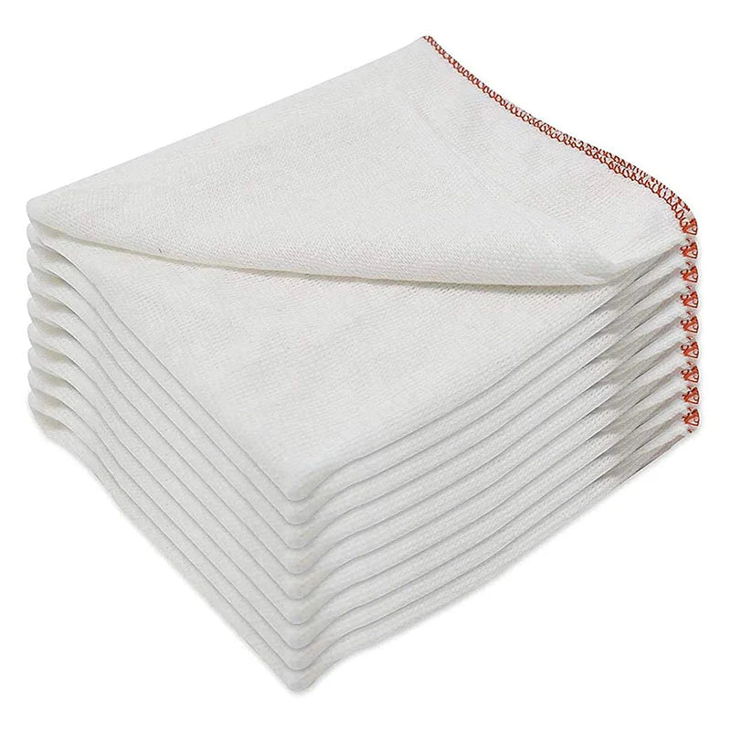 Professional Heavy Duty Giant Dish Cloths White Red 100pk