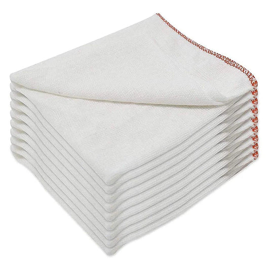 Professional Heavy Duty Giant Dish Cloths White Red 100pk