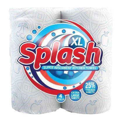 Splash Super Absorbent Kitchen Towel 4 Pack - Case of 6