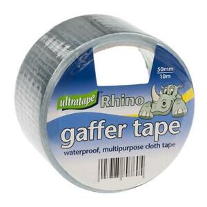 Ultratape Rhino Gaffer Cloth Tape Silver 50mm x 10m - Case of 6