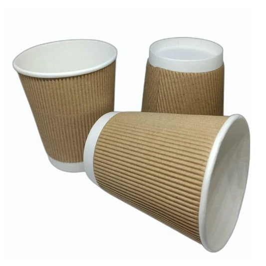 Value Ripple Coffee Cups 8oz 25 Pack