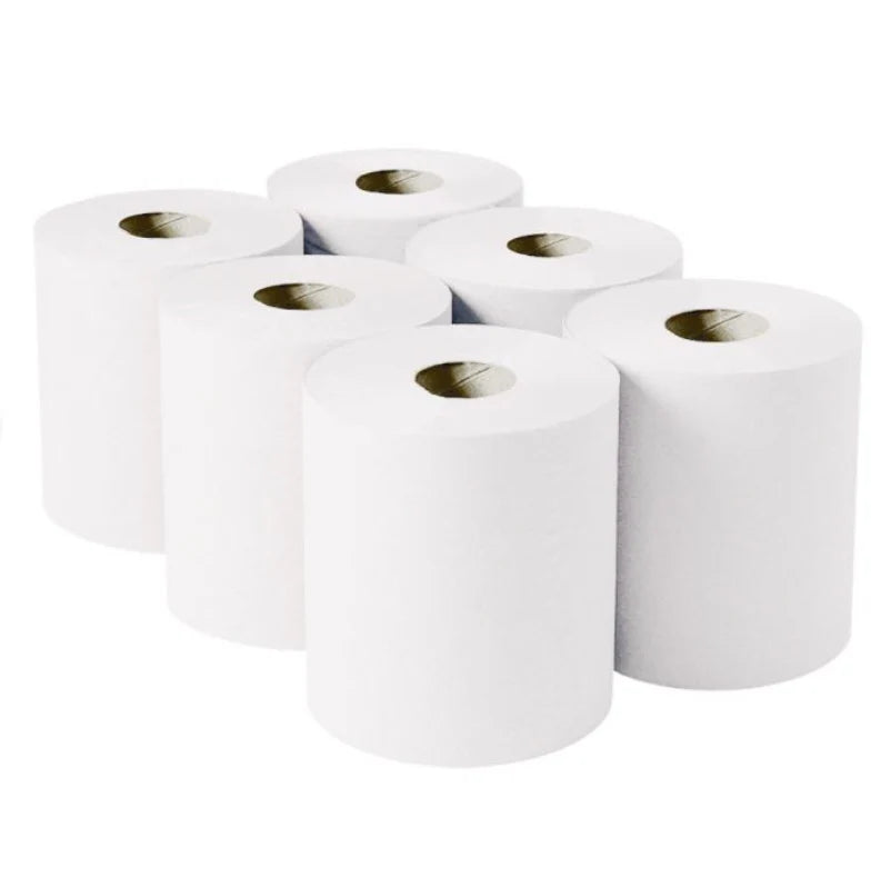 White Centre Feed Rolls - Pack Of 6